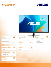 ASUS Monitor 21.5 cala VP229QF-P IPS FHD DP HDMI 100Hz - VP229QF-P - Zdjęcie 6