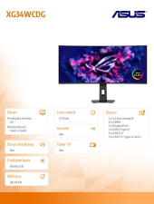 ASUS Monitor 34 cale QD-OLED 1800R DP 2HDMI - XG34WCDG - Zdjęcie 9