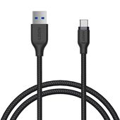 AUKEY CB-AC1 nylonowy kabel Quick Charge USB C-USB 3.1 | FCP | AFC | 1.2m | 5 Gbps | 3A | 60W PD | 20V - CB-AC1 Black - Zdjęcie 4