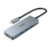 AUKEY Hub USB-C CB-C62 aluminiowy | Ultra Slim | 4w1 | 4xUSB 3.1 - CB-C62 - Zdjęcie 1