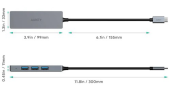 AUKEY Hub USB-C CB-C62 aluminiowy | Ultra Slim | 4w1 | 4xUSB 3.1 - CB-C62 - Zdjęcie 2