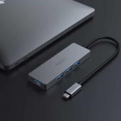 AUKEY Hub USB-C CB-C62 aluminiowy | Ultra Slim | 4w1 | 4xUSB 3.1 - CB-C62 - Zdjęcie 6