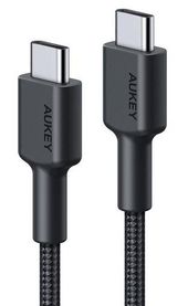 AUKEY CB-CC3 OEM nylonowy kabel Quick Charge USB C - USB C | 3m | 5Gbps | 60W PD | 20V - CB-CC3 OEM - Zdjęcie 1