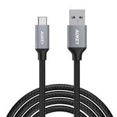 AUKEY CB-CD3 nylonowy kabel Quick Charge USB C-USB 3.0 | 2m | 5 Gbps | 3A | 60W PD | 20V - CB-CD3 - Zdjęcie 4