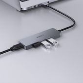 AUKEY CB-H36 aluminiowy HUB USB-A | Ultra Slim | 4w1 | 4xUSB 3.0 | 5Gbps - CB-H36 - Zdjęcie 2