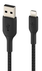 BELKIN Kabel Braided USB- Lightning 1m czarny - CAA002bt1MBK - Zdjęcie 2