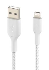 BELKIN Kabel Braided USB- Lightning 2m biały - CAA002bt2MWH - Zdjęcie 1