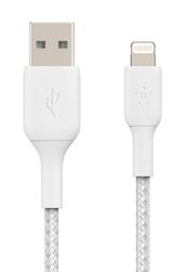 BELKIN Kabel Braided USB- Lightning 2m biały - CAA002bt2MWH - Zdjęcie 2
