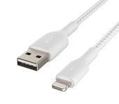BELKIN Kabel Braided USB- Lightning 2m biały - CAA002bt2MWH - Zdjęcie 4