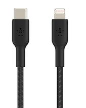 BELKIN Kabel Braided USB-C Lightning 1m czarny - CAA004bt1MBK - Zdjęcie 1
