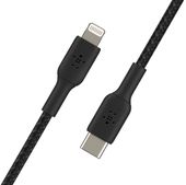 BELKIN Kabel Braided USB-C Lightning 1m czarny - CAA004bt1MBK - Zdjęcie 3