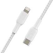 BELKIN Kabel Braided USB-C Lightning 1m biały - CAA004bt1MWH - Zdjęcie 3