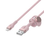BELKIN Kabel BoostCharge USB-A do Lightning silikonowy 2m, różowy - CAA010bt2MPK - Zdjęcie 4