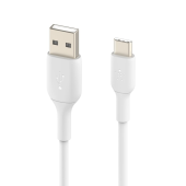 BELKIN Kabel PVC USB-C do USB-A 15 cm biały - CAB001bt0MWH - Zdjęcie 2