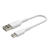 BELKIN Kabel PVC USB-C do USB-A 15 cm biały - CAB001bt0MWH - Zdjęcie 6