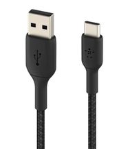 BELKIN Kabel Braided USB-C USB-A 15cm czarny - CAB002bt0MBK - Zdjęcie 2