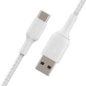 BELKIN Kabel Braided USB-C USB-A 15cm biały - CAB002bt0MWH - Zdjęcie 3