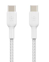 BELKIN Kabel Braided USB-C USB-C 1m biały - CAB004bt1MWH - Zdjęcie 1