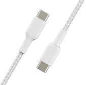 BELKIN Kabel Braided USB-C USB-C 1m biały - CAB004bt1MWH - Zdjęcie 3