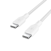BELKIN Kabel w oplocie USB-C do USB-C 100W 3m biały - CAB014bt3MWH - Zdjęcie 5