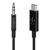 BELKIN Adapter przejsciówka USB-C do 3,5mm Audio 0,9m czarny - F7U079bt03-BLK - Zdjęcie 1