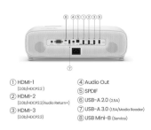 BENQ Projektor TK860  DLP 4K 3000ANSI/30000:1/HDMI - 9H.JNP77.37E - Zdjęcie 3
