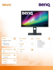 BENQ Monitor 31.5 cala SW321C 4K LED 4ms/4K/1000:1/HDMI - 9H.LJ1LB.QPE - Zdjęcie 5