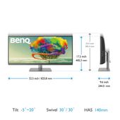 BENQ Monitor 34 cali PD3420Q LED QHD/IPS/5ms/GL/HDMI/DP  - 9H.LJHLB.QPE - Zdjęcie 5