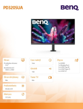 BENQ Monitor 31.5 cala PD3205UA LED 4ms/4K/20:1/HDMI/Czarny - 9H.LKGLA.TPE - Zdjęcie 10