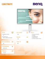 BENQ Monitor 27 cali GW2786TC LED 5ms/IPS/HDMI/100Hz - 9H.LMNLB.QBE - Zdjęcie 7