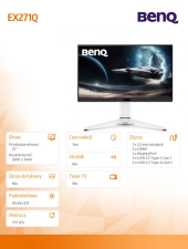 BENQ Monitor 27 cali EX271Q 2K IPS IPS/180Hz/2K/Gaming  - 9H.LNCLB.QBE - Zdjęcie 6