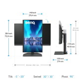 BENQ Monitor 27 cali SW272QN  IPS 2K/LED/60Hz/HDMI  - 9H.Y0DLB.QBE - Zdjęcie 11