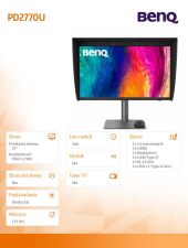 BENQ Monitor 27 cali PD2770U LED IPS/60Hz/5ms/pivot  - 9H.Y0ELB.QBE - Zdjęcie 3