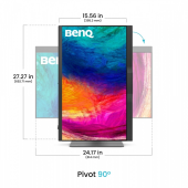 BENQ Monitor 27 cali PD2770U LED IPS/60Hz/5ms/pivot  - 9H.Y0ELB.QBE - Zdjęcie 8