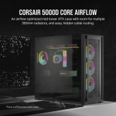 CORSAIR Obudowa 5000D CORE TG Airflow Mid-Tower czarna - CC-9011261-WW - Zdjęcie 2