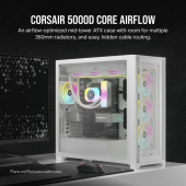 CORSAIR Obudowa  5000D CORE TG Airflow Mid-Tower biała - CC-9011262-WW - Zdjęcie 2