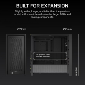 CORSAIR Obudowa FRAME 4000D RS Black Mid Tower ATX  - CC-9011312-WW - Zdjęcie 10