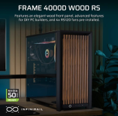 CORSAIR Obudowa FRAME 4000D RS Wood Mid-Tow Black/Walnut - CC-9011340-WW - Zdjęcie 5