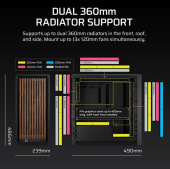 CORSAIR Obudowa FRAME 4000D RS Wood Mid-Tow Black/Walnut - CC-9011340-WW - Zdjęcie 8