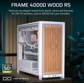 CORSAIR Obudowa FRAME 4000D RS Wood Mid-Tower White/Oak - CC-9011341-WW - Zdjęcie 4