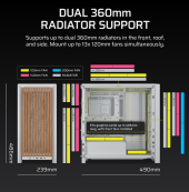 CORSAIR Obudowa FRAME 4000D RS Wood Mid-Tower White/Oak - CC-9011341-WW - Zdjęcie 7