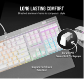 CORSAIR Klawiatura przewodowa K70 RGB Pro White PBT Keycaps  - CH-910951A-NA - Zdjęcie 4