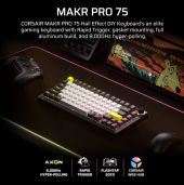 CORSAIR Klawiatura gamingowa Makr Pro 75 Carbon  - CH-91CE21G-NA - Zdjęcie 7