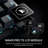 CORSAIR Klawiatura gamingowa Makr Pro 75 Carbon  - CH-91CE21G-NA - Zdjęcie 9