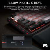 CORSAIR Klawiatura gamingowa Vanguard 96 MLX Plasma czarna - CH-91E901E-NA - Zdjęcie 5