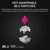 CORSAIR Klawiatura gamingowa Vanguard 96 MLX Plasma czarna - CH-91E901E-NA - Zdjęcie 9