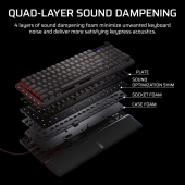 CORSAIR Klawiatura bezprzewodowa gamingowa Vanguard 96 WL MLX Plasma czarna - CH-91F901E-NA - Zdjęcie 2