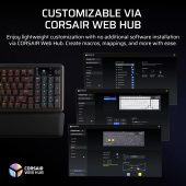 CORSAIR Klawiatura bezprzewodowa gamingowa Vanguard 96 WL MLX Plasma czarna - CH-91F901E-NA - Zdjęcie 4