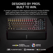 CORSAIR Klawiatura bezprzewodowa gamingowa Vanguard 96 WL MLX Plasma czarna - CH-91F901E-NA - Zdjęcie 6