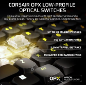 CORSAIR Klawiatura gamingowa Vanguard Air 99 Wireless Black  - CH-91HA01B-NA - Zdjęcie 8